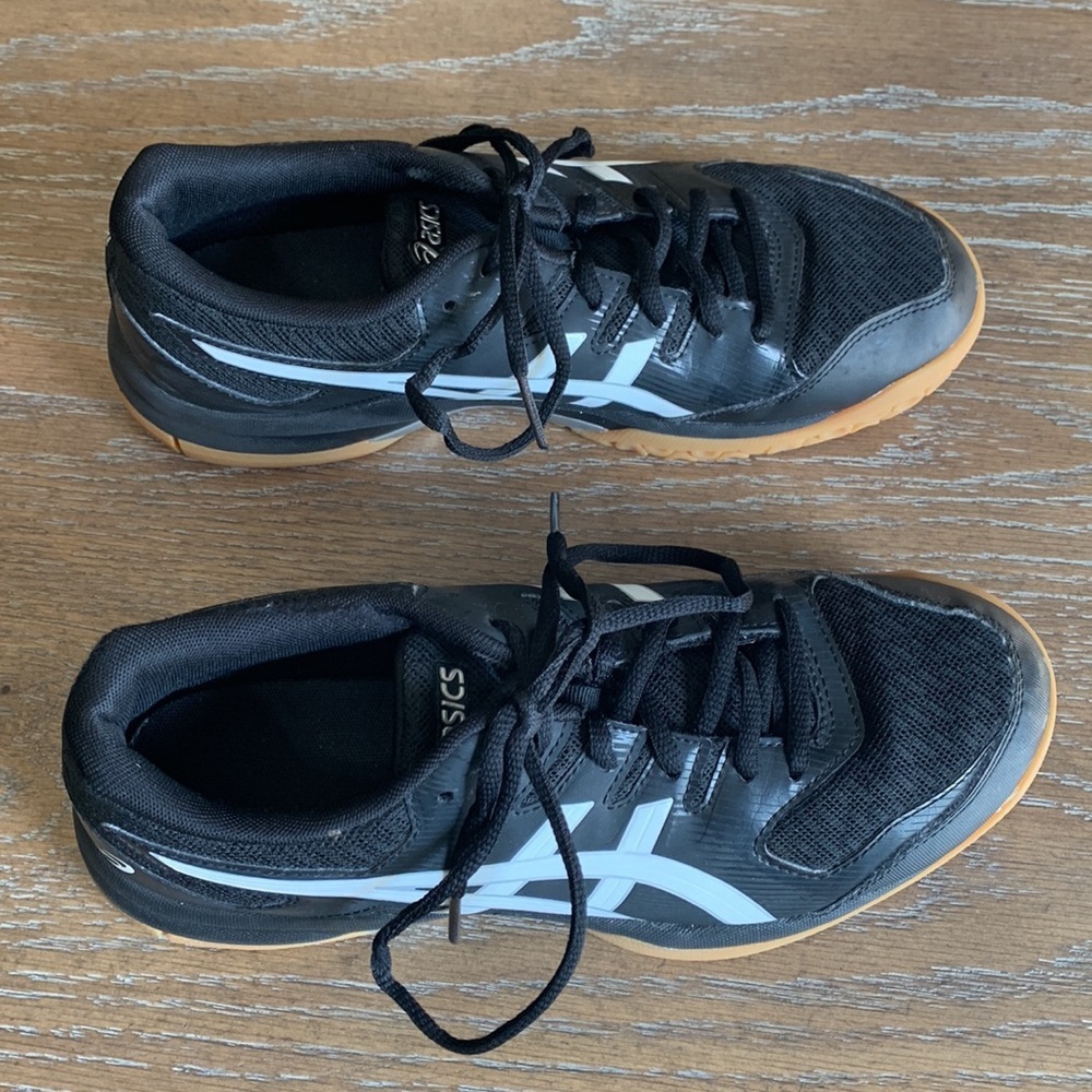 ASICS WOMENS BLACK AND WHITE GEL ROCKET VOLLEYBALL SHOES SIZE 7-1/2 US - Picture 4 of 11